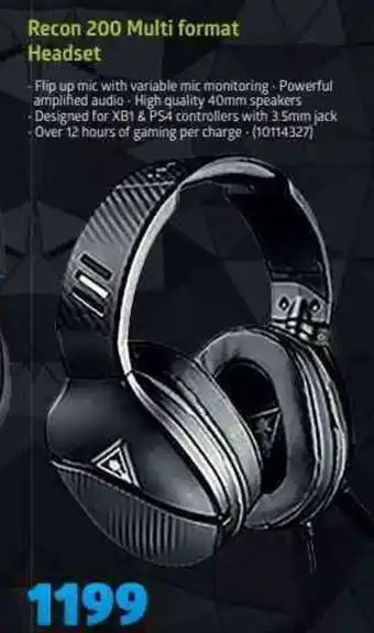 Recon 200 Multi Format Headset