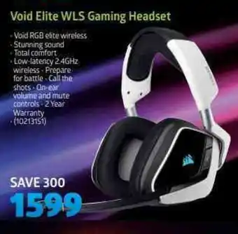 Incredible Connection Corsair - Void Elite WLS Gaming Headset offer