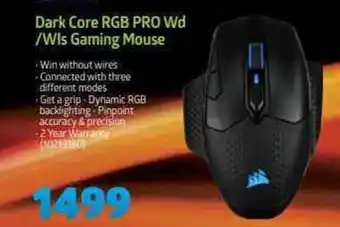 Incredible Connection Corsair - Dark Core RGB Pro Wd / Wls Gaming Mouse offer