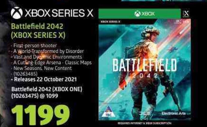Xbox Series X Battlefield 2042 offer at Incredible Connection