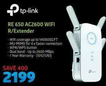 Incredible Connection Tp-Link - RE 650 AC2600 Wifi R/Extender offer