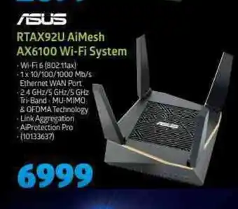 Incredible Connection Asus - RTAX92U AiMesh AX6100 Wi-Fi System offer
