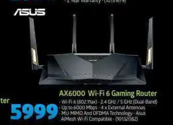 Incredible Connection Asus - AX6000 Wi-Fi 6 Gaming Router offer
