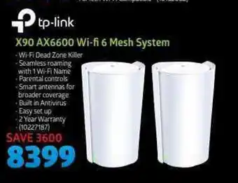 Incredible Connection Tp-Link - X90 AX6600 Wi-Fi 6 Mesh System offer