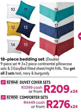 HomeChoice 18-Piece Bedding Set Duvet Cover Sets offer