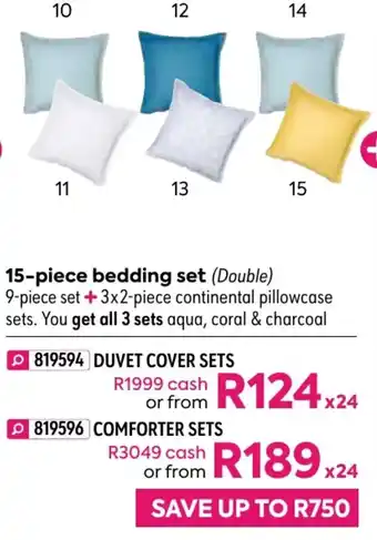 15-Piece Bedding Set Duvet Cover Sets