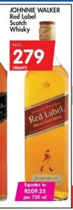 Makro Johnnie Walker Red Label Scotch Whisky 1L offer