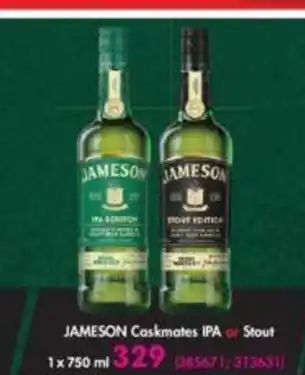 Makro Jameson Caskmates IPA or Stout 1 x 750ml offer