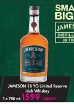 Makro Jameson 18 YO Limited Reserve Irish Whiskey 1 x 750ml offer