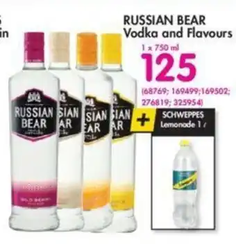 Makro Russian Bear Vodka and Flavours 1 x 750ml offer