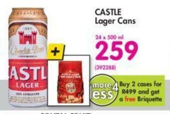 Makro Castle Lager Cans 24 x 500ml offer