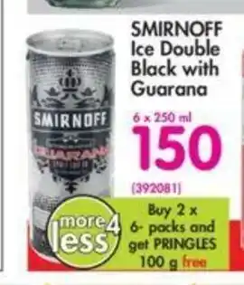 Makro Smirnoff Ice Double Black with Guarana 6 x 250ml offer