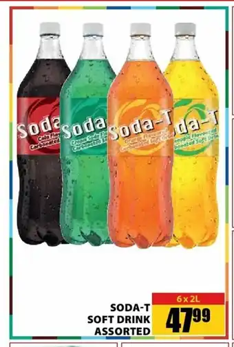 Soda-T Soft Drink Assorted 6 x 2L