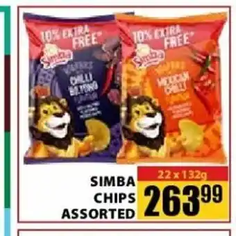 Jumbo Simba Chips Assorted 22 x 132g offer