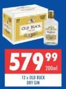 Ultra Liquors 12 x OLD BUCK DRY GIN offer