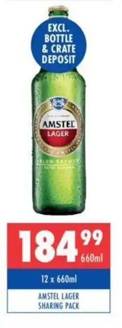 Ultra Liquors AMSTEL LAGER SHARING PACK offer