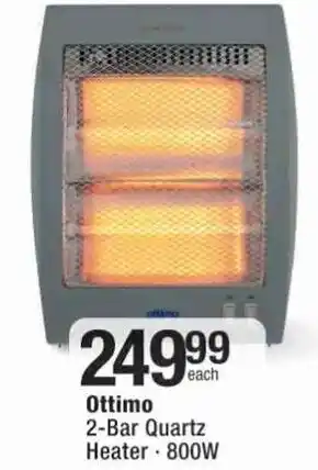 Ottimo 2-Bar Quartz Heater - 800W