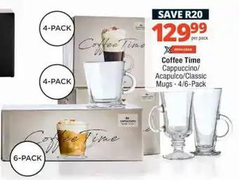 Checkers Hyper Coffee Time Cappuccino/ Acapulco/Classic Mugs offer