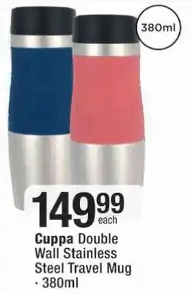 Checkers Hyper Cuppa Double Wall Stainless Steel Travel Mug offer