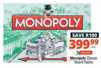 Checkers Hyper Monopoly Classic Board Game offer