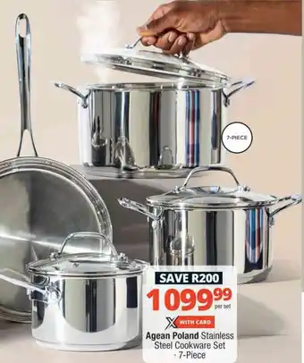 Checkers Hyper Agean Poland Stainless Steel Cookware Set offer