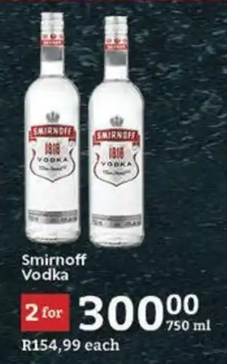 Oxford Freshmarket Smirnoff Vodka offer