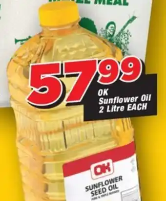 OK Grocer OK Sunflower Oil 2 Litre Each offer