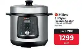 Makro Milex - 6 l digital pressure cooker offer