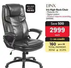 Makro Linx - iris high-back chair offer