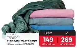 Makro Home living - plush coral flannel throw offer