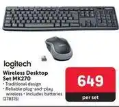 Makro Logitech - wireless desktop set mk270 offer