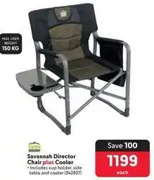 Makro Camp master - savannah director chair plus cooler offer