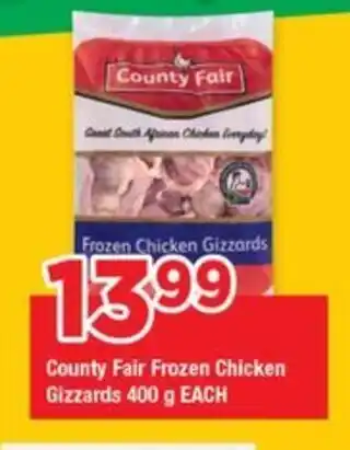 OK Grocer County Fair Frozen Chicken Gizzards 400 g EACH offer