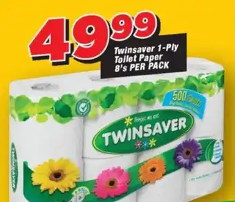 Twinsaver 1-Ply Toilet Paper 8's PER PACK