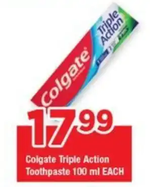 Colgate Triple Action Toothpaste 100 ml EACH
