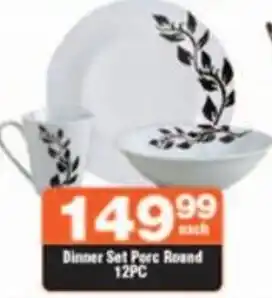 Check Star Dinner Set Porc Round 12PC offer