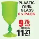Arrow Cash And Carry Plastic Wine Glass 6xpack offer
