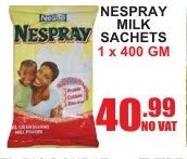 Arrow Cash And Carry Nespray Milk Sachets 400gm offer
