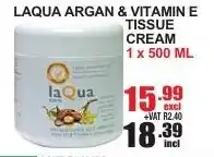 Laqua Argan & Vitamin E Tissue Cream 1x 500ml