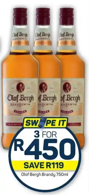 Pick n Pay Olof Bergh Brandy 750ml offer