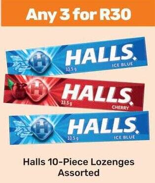 Halls 10-Piece Lozenges Assorted offer at Game