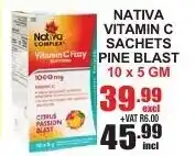 Nativa Vitamin C Sachets Pine Blast 10x5gm