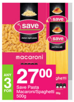 Save Save Pasta Macaroni/Spaghetti 500g offer