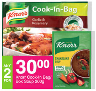 Save Knorr Cook-In Bag/Box Soup 200g offer