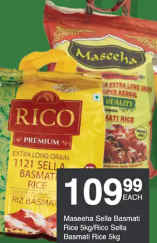 Save Maseeha Sella Basmati Rice 5kg/Rico Sella Basmati Rice 5kg offer