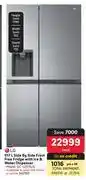 Makro LG 617L Side By Side Frost Free Fridge With Ice & Water Dispenser GC-L257SLXL offer