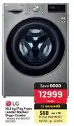 Makro LG 10.5Kg/7Kg Front Loader Washer/Dryer Combo F4V5RGP2T offer