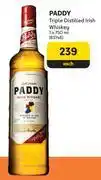 Makro Paddy Triple Distilled Irish Whisky-750ml Each offer