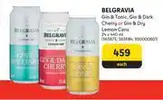 Makro Belgravia Gin & Tonic, Gin & Dark Cherry Or Gin & Dry Lemon Cans-24 x 440ml offer