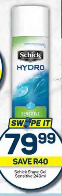 Pick n Pay Schick Shave Gel Sensitive 240ml offer